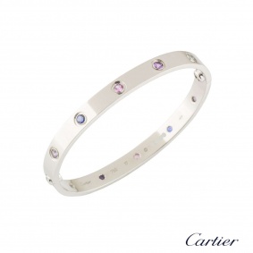 Cartier Coloured Stones Love Bracelet Size 17 B6036317